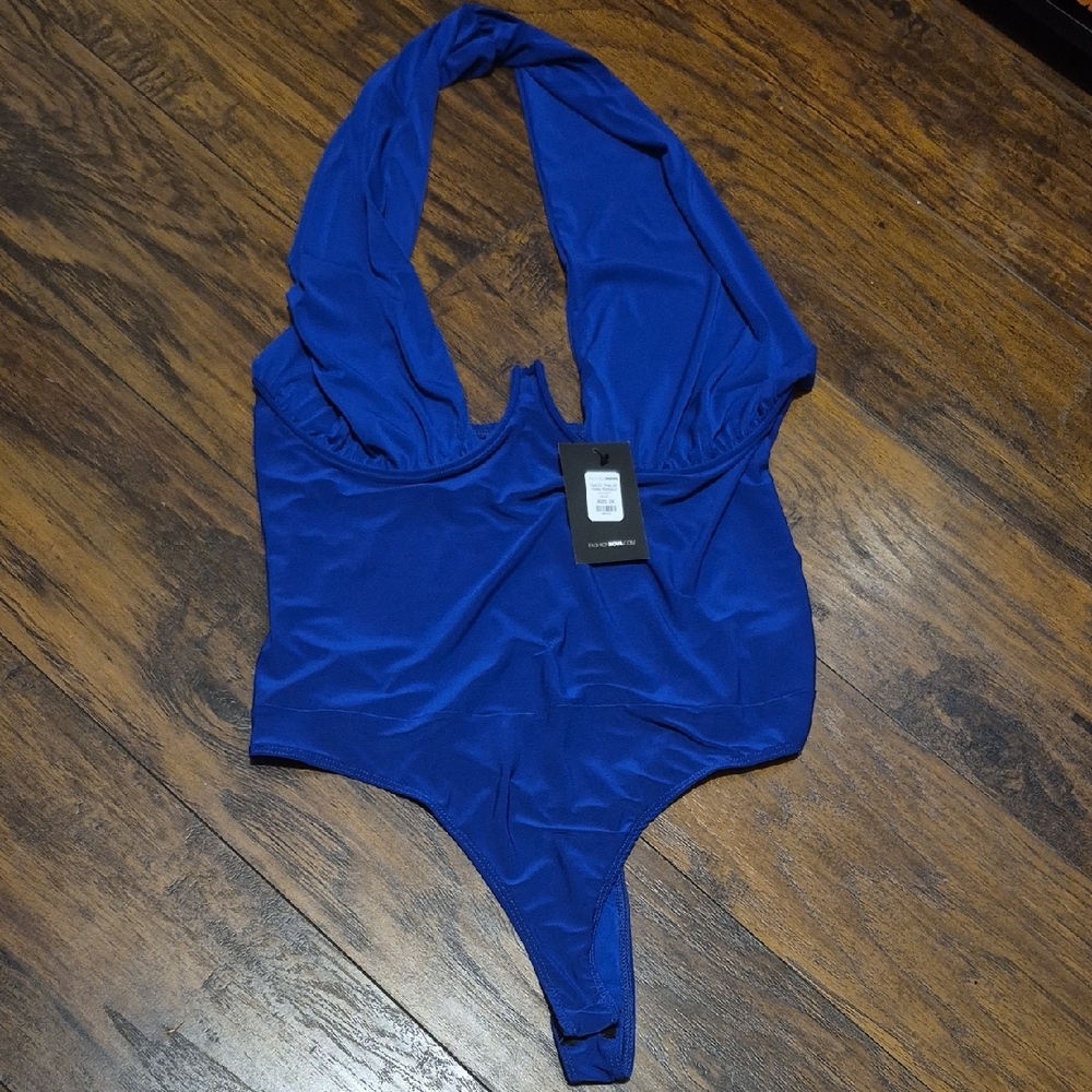 Fashion Nova Blue Bodysuit